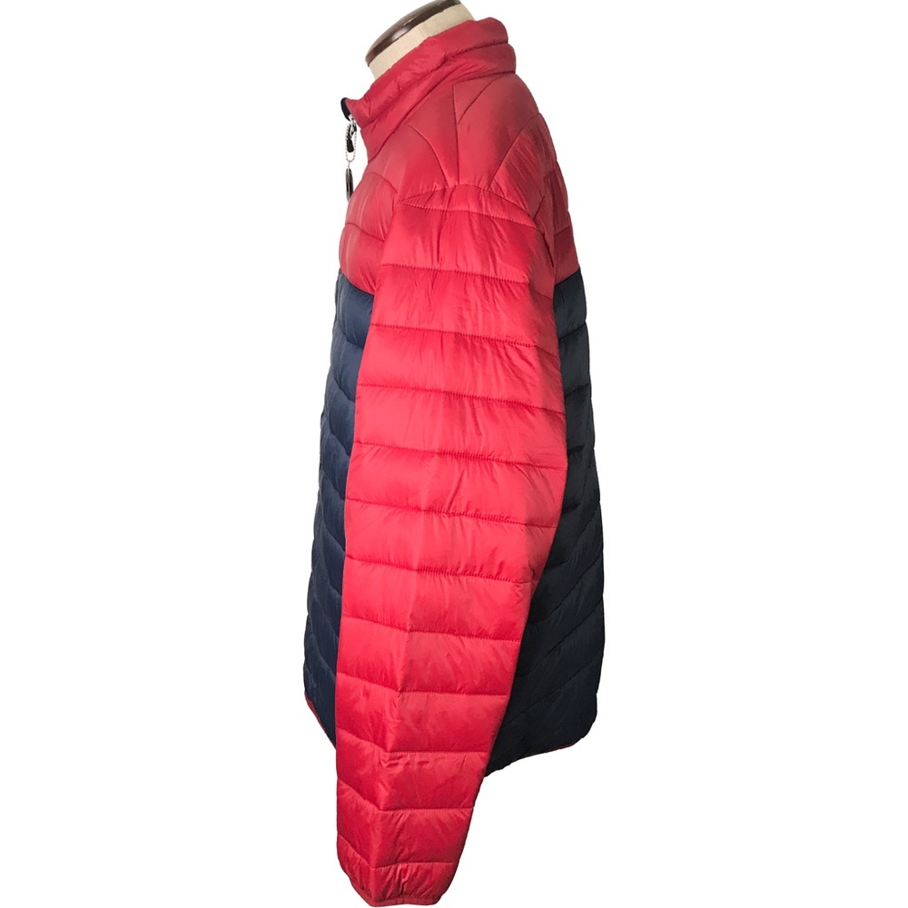 Swiss Tech Men's Packable Lightweight Puffer Jacket NWT Red Blue - Picture 2 of 13